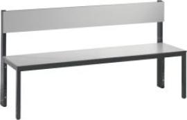 Sitzbank mit Rückenlehne B1000xT407xH796 mm RAL 7021/silbergrau ohne Schurost Produktbild