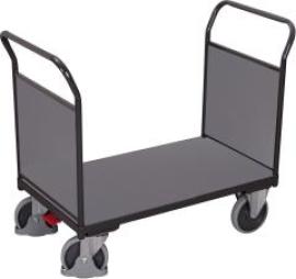 Doppel-Stirnwandwagen mit Holz RAL 7016 sw-600.222/AG Produktbild