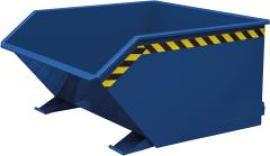 Kippbehälter 1000 l B1300xT1550xH750 mm RAL5010,Tragkraft 1500kg mit Abrollautomatik Produktbild