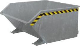 Kippbehälter 1000 l B1300xT1550xH750 mm verzinkt,Tragkraft 1500kgmit Abrollautomatik Produktbild