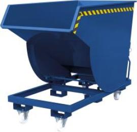 Kippbehälter 300 l B780xT1700xH1195 mm RAL5010,Tragkraft 300kg mit Rollen Produktbild
