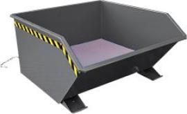 Spänekippbehälter 750 l B1280xT1410xH680 mm RAL7016,Tragkraft 1000kg mit Lochblechboden Produktbild