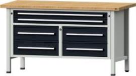 Anke Kastenwerkbank B1500xT700xH900mm RAL7035/7016 BMP: 50 mm 6 Schubladen Produktbild
