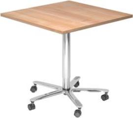 Stehtisch 800x800mm 720-1140 Nussbaum Gestell Chrom Produktbild