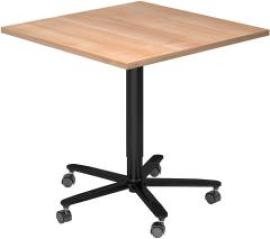 Stehtisch 800x800mm 720-1140 Nussbaum Gestell schwarz Produktbild