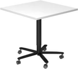 Stehtisch 800x800mm 720-1140 Weiss Gestell schwarz Produktbild