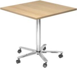 Stehtisch 800x800mm 720-1140 Eiche Gestell Chrom Produktbild