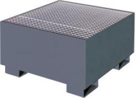 Auffangwanne mit geraden Wänden mit Gitterrost, 215 ltr. 830x830x460 mm, RAL 7016 Produktbild