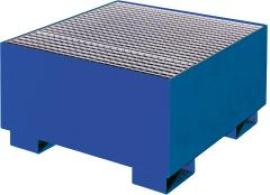 Auffangwanne mit geraden Wänden mit Gitterrost, 215 ltr. 830x830x460 mm, RAL 5010 Produktbild