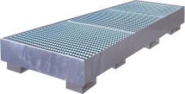 Auffangwanne mit geraden Wänden mit Gitterrost, 278 ltr. 2130x830x300mm, verz Produktbild