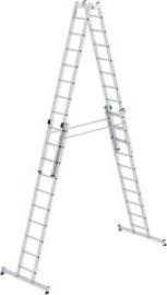 Alu-Stehleiter 4x10 Sprossen Leiterlänge 3,06m eingef.Arbeitshöhe bis 6,00 m Produktbild