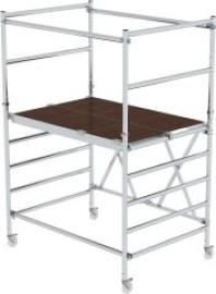 Alu-Klappgerüst Plattform B1800xT1350 mm Plattformhöhe 1,55 m Arbeitshöhe bis 3,60 m Produktbild