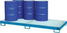 Auffangwanne mit geraden Wänden mit Gitterrost, 240 ltr. 2650x1300x210mm, RAL5012 Produktbild