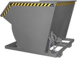 Kippbehälter BKM 2000 l B1560xT1810xH1480 mm RAL7005 Tragkraft 3000kg mit Abrollsystem Produktbild