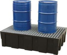 PE-Auffangwanne 250/2 B1205xT805xH330 mm Tragfähigkeit 600 kg mit Stahlgitterrost Produktbild