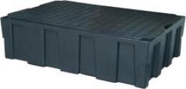 PE-Auffangwanne 250/2 B1205xT805xH340 mm Tragfähigkeit 600 kg mit PE-Rost Produktbild