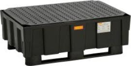 PE-Auffangwanne 250/2 B1205xT805xH440 mm Tragfähigkeit 600 kg mit PE-Rost Produktbild