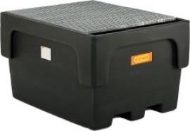 IBC-Auffangwanne 1100/1 B1460xT1170xH870 mm Tragfähigkeit 1500 kg mit Stahlgitterrost Produktbild