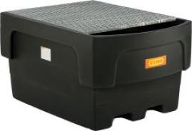 IBC-Auffangwanne 1100/1 B1620xT1170xH870 mm Tragfähigkeit 1500 kg mit Stahlgitterrost Produktbild