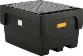 IBC-Auffangwanne 1100/1 B1460xT1170xH880 mm Tragfähigkeit 1500 kg mit PE-Lochplatte Produktbild