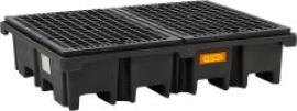 PE-Palettenauffangwanne 425/4 B1670xT1270x390 mm Tragfähigkeit 1200 kg mit PE-Rost Produktbild