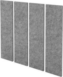 Akustik-Wandelement B250xT25xH1000 mm grau-meliert, Filzoptik Produktbild