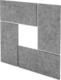 Akustik-Wandelement B320xT25xH650 mm grau-meliert, Filzoptik Produktbild