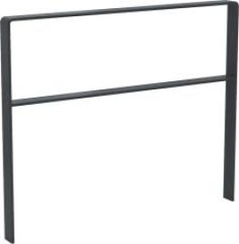 Fahrrad-Anlehnbugel verzinkt, L 1000 mm zum Einbetonieren mit Knierohr Produktbild