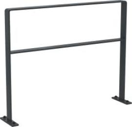 Fahrrad-Anlehnbugel verzinkt, L 1000 mm zum Aufdubeln mit Knierohr Produktbild