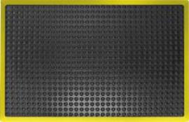 Anti-Ermüdungsmatte Bubblemat Naturkautschuk B90xL120 cm schwarz/gelb Produktbild