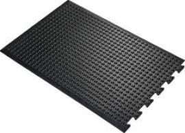 Anti-Ermüdungsmatte Bubblemat Naturkautschuk Endstück B60xL90 cm schwarz Produktbild