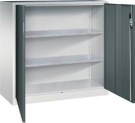 Beistellschrank B1200xT500xH1200 mm RAL 7035/7016,2Fachböden Tragkraft 70kg Produktbild