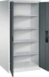 Flügeltürenschrank XXL B930xT800xH1950 mm RAL 7035/7016,4Fachböden Tragkraft 110kg Produktbild