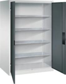Flügeltürenschrank XXL B12000xT800xH1950 mm RAL 7035/7016,4Fachböden Tragkraft 110kg Produktbild