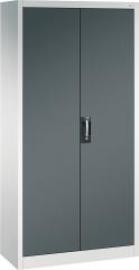 Flügeltürenschrank B930xT400xH1950 mm RAL 7035/7016,4Fachböden mit Trennwand Produktbild