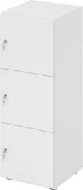 Schließfachschrank V234L3B400xT420xH1110 mm 3 OH 3 Fächer weiß Produktbild