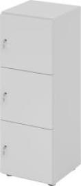 Schließfachschrank V234L3B400xT420xH1110 mm 3 OH 3 Fächer grau Produktbild