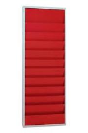 Planungstafel für A4 Werkstatt, zweireihig rot / grau B554xT74XH1278 mm Produktbild