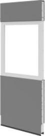 Akustik-Wandelement B1000xT100xH2500mm RAL 7037 mit Fenster VSG Glas Produktbild