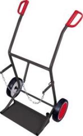 Stahlflaschenkarre B710xH1110 mm 2x20 ltr. Vollgummibereifung Tragkraft 100 kg RAL 7016 Produktbild