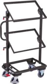 Beistellwagen Ladefläche B410xT610 mm offener Rahmen neigbar Tragkraft 200kg RAL 7016 Produktbild