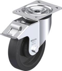 Lenkrolle m. Feststeller Rad-D160mm Gummi L-POEV 160KA-FI Produktbild