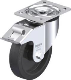 Lenkrolle m. Feststeller Rad-D160mm Gummi L-POEV 161R-FI Produktbild