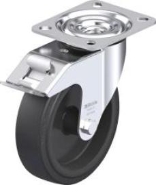 Lenkrolle m. Feststeller Rad-D125mm Gummi L-POEV 125G-FI Produktbild