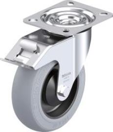 Lenkrolle m. Feststeller Rad-D125mm Gummi LE-POES 125KA-FI-SG Produktbild