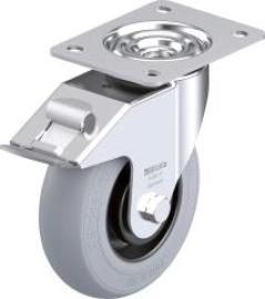 Lenkrolle m. Feststeller Rad-D160mm Gummi LE-POES 160KA-FI-SG Produktbild