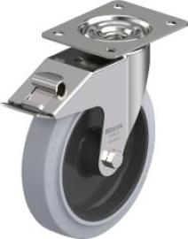 Lenkrolle m. Feststeller Rad-D200mm Gummi LEX-POEV 200XR-FI-SG Produktbild