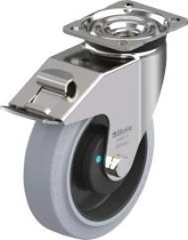 Lenkrolle m. Feststeller Rad-D160mm Gummi LEX-POEV 160KAD-1-FI-SG Produktbild