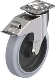 Lenkrolle m. Feststeller Rad-D200mm Gummi LEX-POEV 200XR-1-FI-SG Produktbild