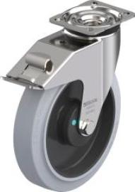 Lenkrolle m. Feststeller Rad-D200mm Gummi LEX-POEV 200KAD-1-FI-SG Produktbild